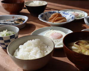 朝食はご飯派