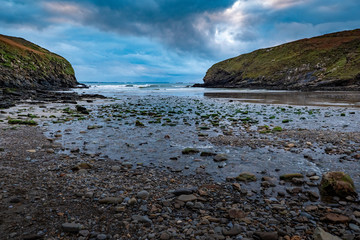 Sunset on a Pembrokeshire beach in Wales