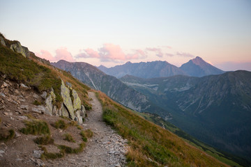 View to Tatra mountains in Poland.