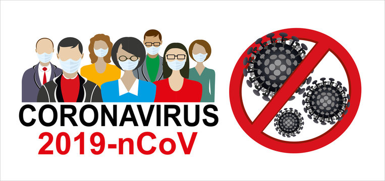 Stop Wuhan 2019-nCov coronavirus sign. Dangerous chinese ncov corona virus, SARS pandemic risk alert. Coronavirus outbreak in China.
