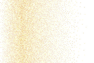 Isolated golden dust particles.