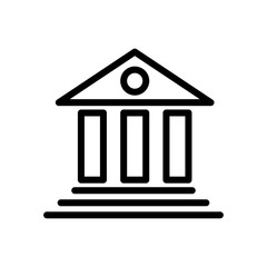 Bank Building Icon Vector Design Template