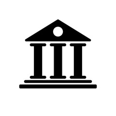 Bank Building Icon Vector Design Template