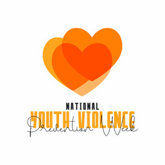 Vector illustration on the theme of National Youth Violence awareness and prevention week.