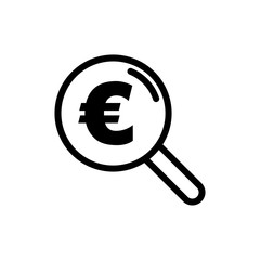 Simple Looking for Money Icon Vector Design Template