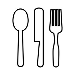 spoon and fork icon design vector logo template EPS 10