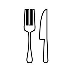spoon and fork icon design vector logo template EPS 10