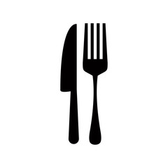 spoon and fork icon design vector logo template EPS 10