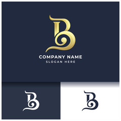 B monogram logo design