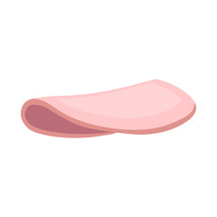 Vector design of sausage and slice symbol. Graphic of sausage and meat stock symbol for web.