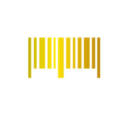 Gold Barcode Icon