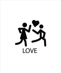 Obraz premium love icon,vector best flat love icon.