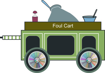 arabic food cart illustration design