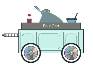 arabic food cart design illustration