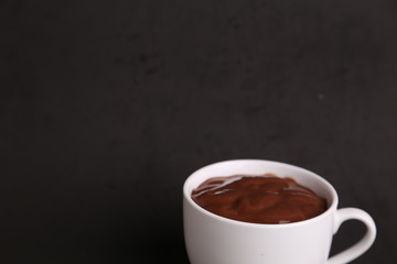 white cup of delicious chocolate