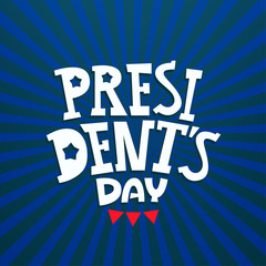 President`s day greeting card. Vector concept