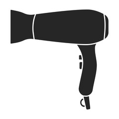 Hair dryer vector icon.Black,simple vector icon isolated on white background hair dryer .