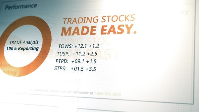 Website Software Application Animation Series - Generic Stock Trading Website V1