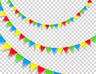 Obraz premium Color flag strings vector clipart