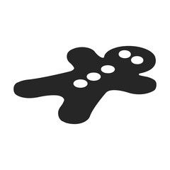 Christmas cookie vector icon.Black,simple vector icon isolated on white background christmas cookie .