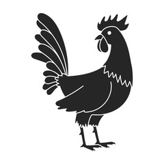 Cock of animal vector icon.Black,simple vector icon isolated on white background cock of animal.