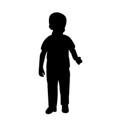 black silhouette of a boy