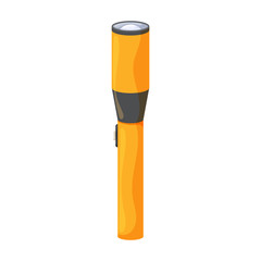 Flashlight vector icon.Cartoon vector icon isolated on white background flashlight .