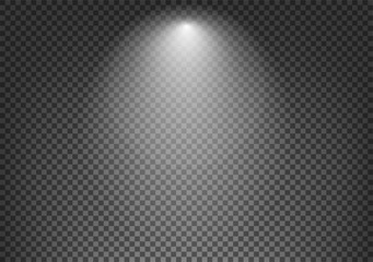 Plakat Spotlight effect on dark transparent background