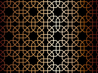 Black and gold vector pattern, background, texture, wrapping. Dark islamic traditional rich, minimalist  black, luxury, premium pattern.
