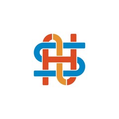 Letter S and H logo concept