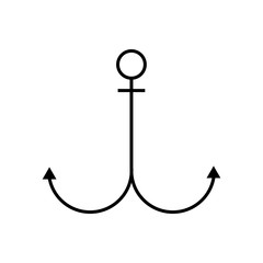 Anchor outline icon. Symbol, logo illustration for mobile concept and web design.