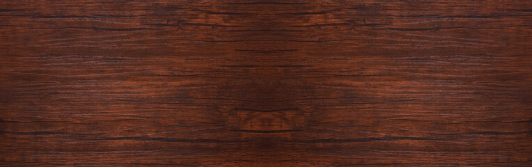 Fototapeta premium Seamless dark brown wooden board texture background with vignette