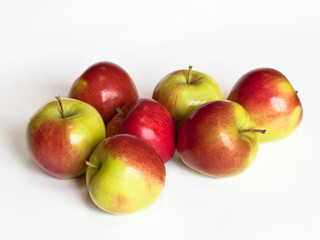 red apples isolated on white background