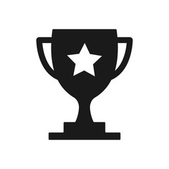 trophy vector flat design isolated on white background