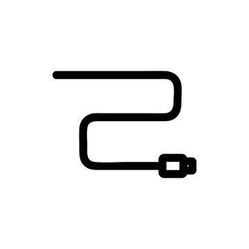 Optical cable icon vector. Thin line sign. Isolated contour symbol illustration