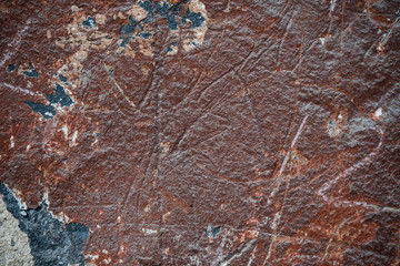 Texture of an old wall covered with paint. Background image of a worn paint coated surface