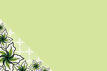 floral background, batik motif vector