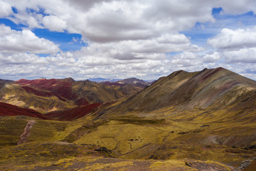 Palccoyo (Palcoyo) rainbow mountains, Cusco/Peru. Colorful landscape in the Andes