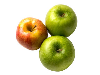 Isolated fresh apple on a white background