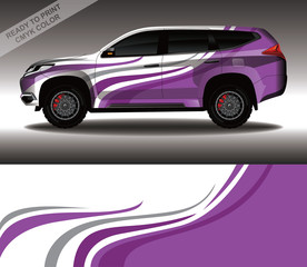 Car wrap decal design vector, custom livery race rally car vehicle sticker and tinting.