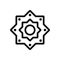 Islam icon vector. Thin line sign. Isolated contour symbol illustration