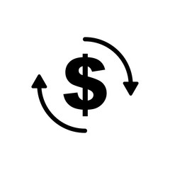 Money Exchange Convert Icon Vector Design Template