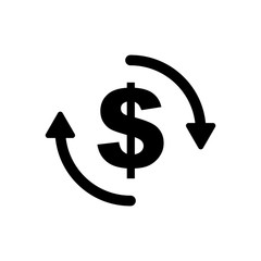 Money Exchange Convert Icon Vector Design Template