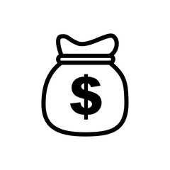 Money Bag Icon Vector Design Template