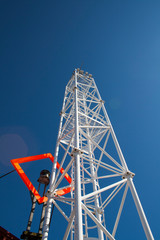 Industrial structure at harbour in Ireland.