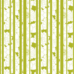 vector green floral stripes geometry seamless pattern background