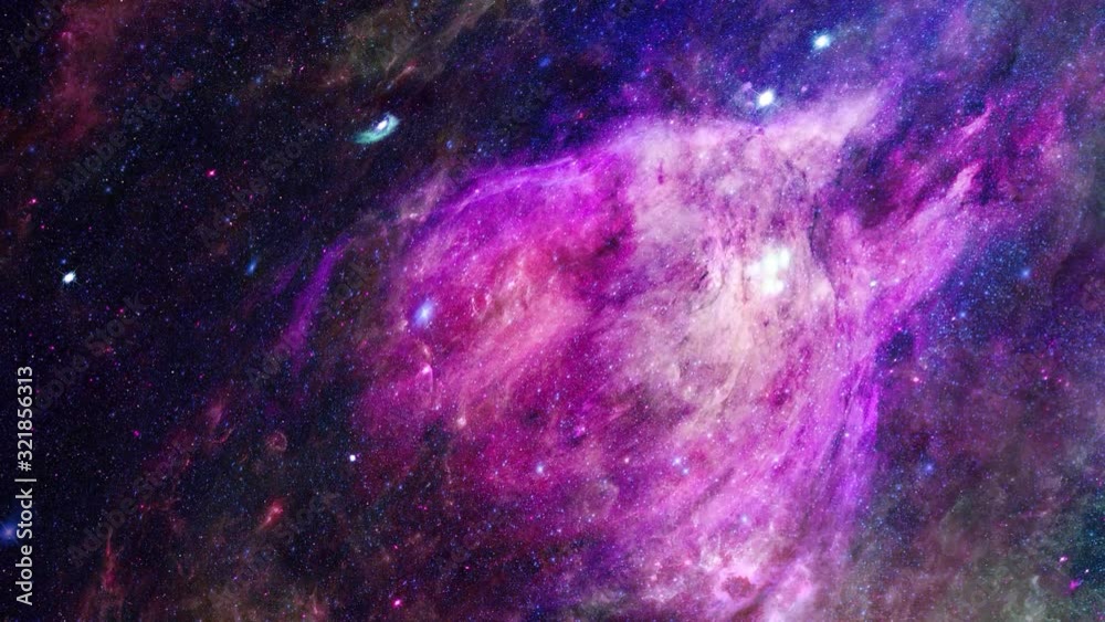 Wall mural animation view to travelling across the universe in moving