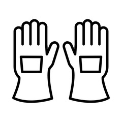 Safety gloves icon vector