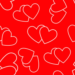 Seamless pattern background with hearts. Vector illustration for a valentines day.