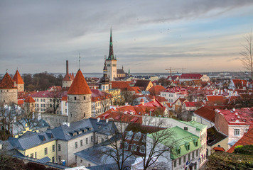 Fototapeta na wymiar The Best views above Tallinn Old Town from